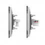 Розетка телефонная RJ-11 кат.3 и интернет RJ-45 кат.6 Livolo, 1 пост, цвет серый
