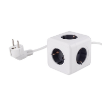 Удлинитель Cube Extended 5 Euro 16A, кабель 1,5м RocketSocket, цвет белый-серый