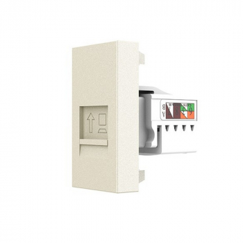 Розетка интернет RJ-45 кат. 6 Livolo, цвет жемчужный (механизм)