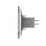 Розетка с одним USB type-A, блоком питания 5В 2.1А Livolo, 1 пост, цвет белый